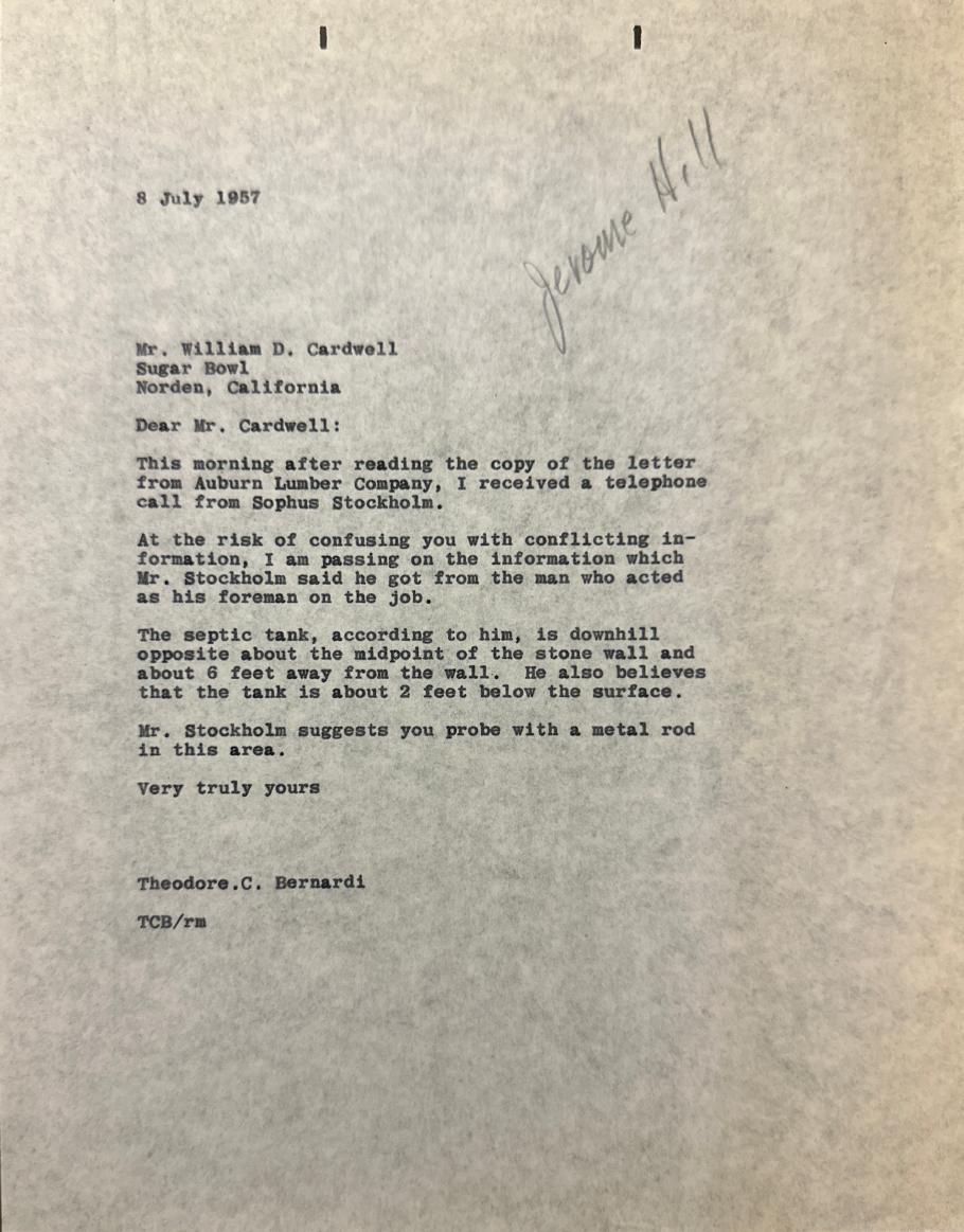 The Septic Tank Letter (and other office correspondence) — page 1